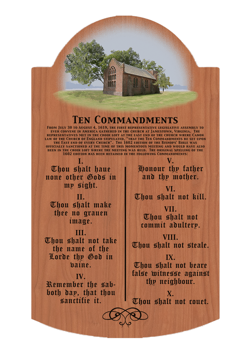 Jamestown Ten Commandments
